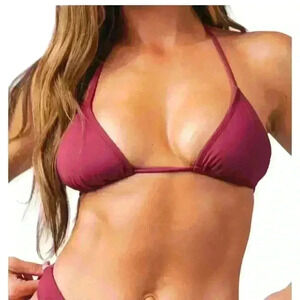 Vitality Tropica Triangle Top Sangria Bakini Top Size Medium